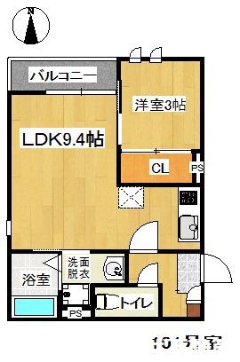 GRANDTIC SYM春町(1LDK/1階)の間取り写真