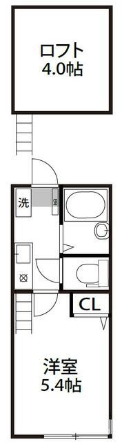 ウィンガーデン川和町C棟(1K/1階)の間取り写真