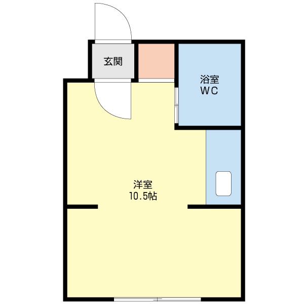 サニープレイス澄川(1K/1階)の間取り写真