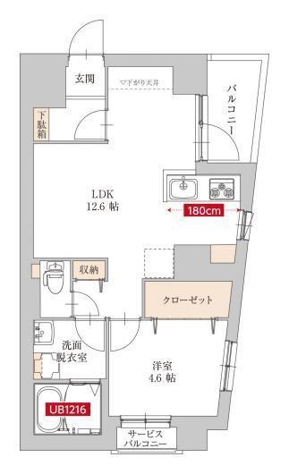 MAHOROBA(1LDK/3階)の間取り写真