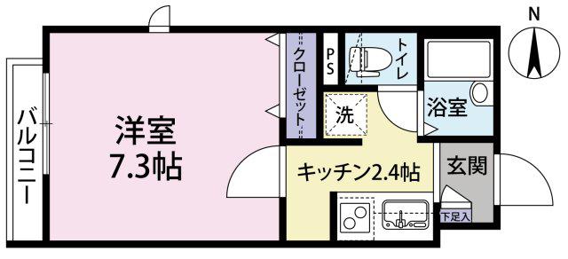 アネシス目白台(1K/1階)の間取り写真