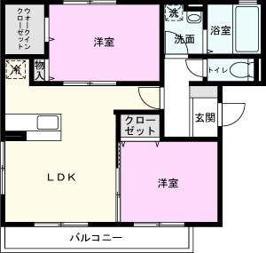 シーガルII(2LDK/3階)の間取り写真