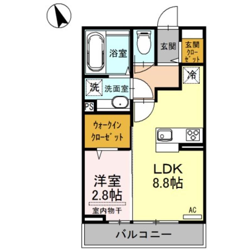 ラルジュ並榎(1LDK/3階)の間取り写真