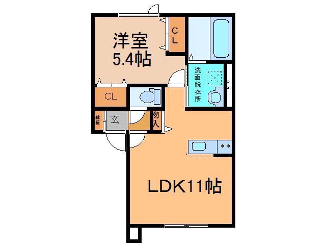 RITS II(1LDK/1階)の間取り写真