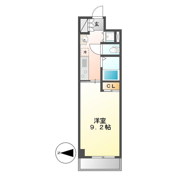 HF久屋大通レジデンス(1K/6階)の間取り写真