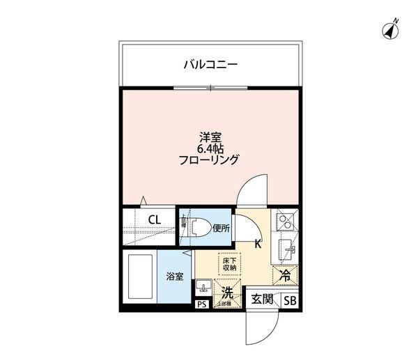 グランクオール都立家政(1K/2階)の間取り写真