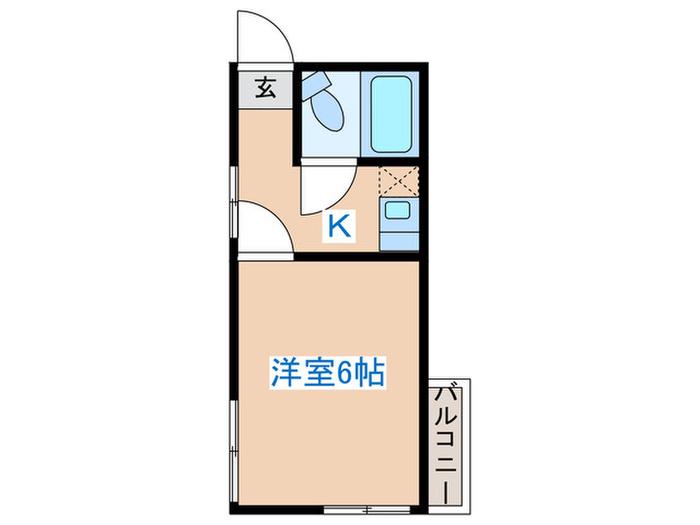 ブランハイム長町(1K/4階)の間取り写真