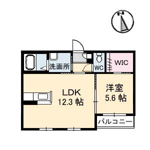 シャーメゾンブローディア(1LDK/1階)の間取り写真