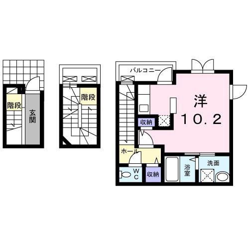 アニューグレイス新井薬師(ワンルーム/3階)の間取り写真
