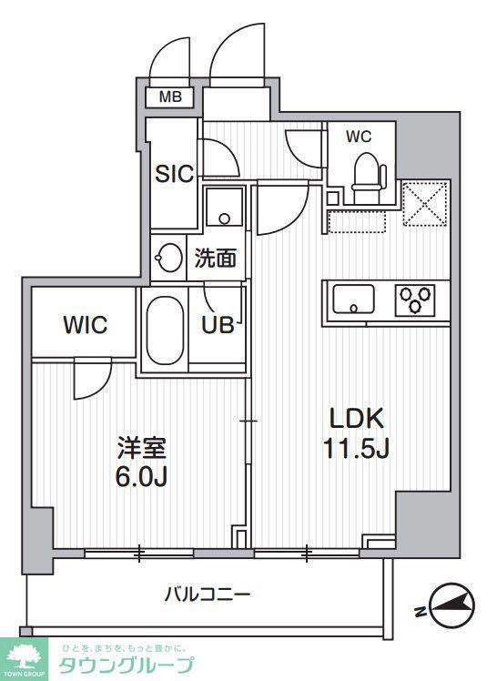 S-RESIDENCE新御徒町CHIARO(1LDK/8階)の間取り写真
