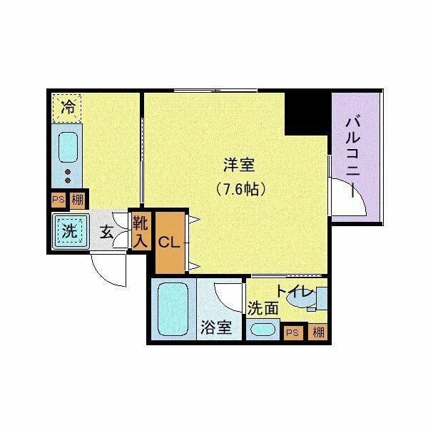 ドエル中野富士見町(1K/3階)の間取り写真