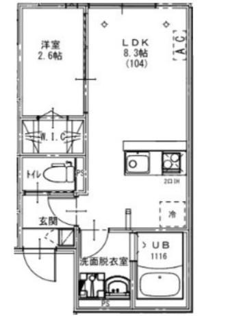 KEIAI RESIDENCE 宮原II(1LDK/2階)の間取り写真