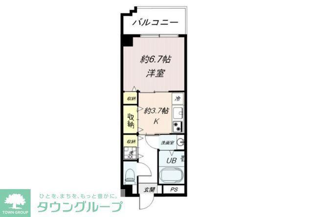 TAKE5(1K/5階)の間取り写真