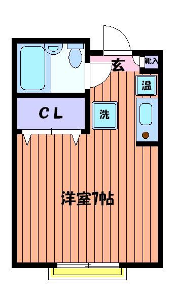 コーポタカハシ(1K/2階)の間取り写真