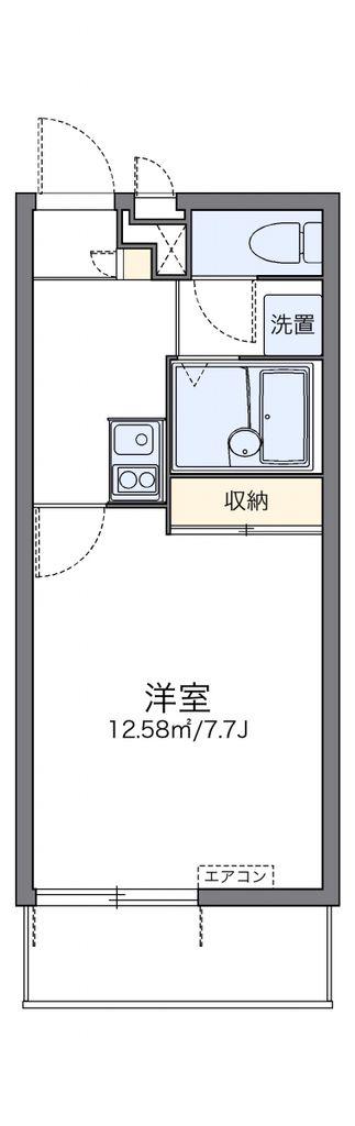 レオパレスリラ(1K/3階)の間取り写真
