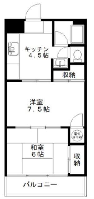平石ビル(2K/2階)の間取り写真