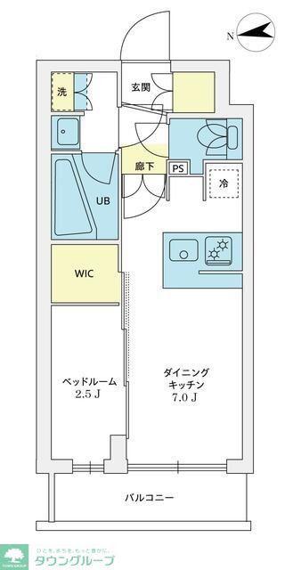 アジールコート豪徳寺(1DK/3階)の間取り写真