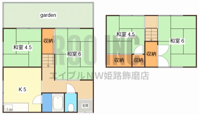 末広町二戸一(4K/2階)の間取り写真