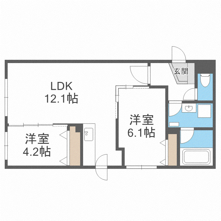 BALBONI表参道(2LDK/4階)の間取り写真
