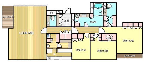 フォレストテラス松濤(3LDK/4階)の間取り写真