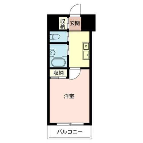 スカイコートヴァンテアン東日本橋(1K/9階)の間取り写真