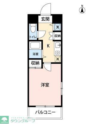 マイナビSTAYミライエ溝の口(1K/2階)の間取り写真