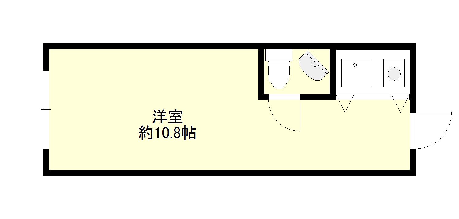 御堂アーバンライフ(ワンルーム/6階)の間取り写真