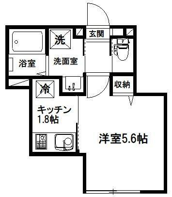 CASA.KELLY(1K/1階)の間取り写真