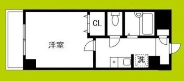 フルーレ住之江(1K/8階)の間取り写真