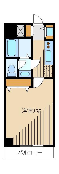 ヒルトップ成増(1K/2階)の間取り写真