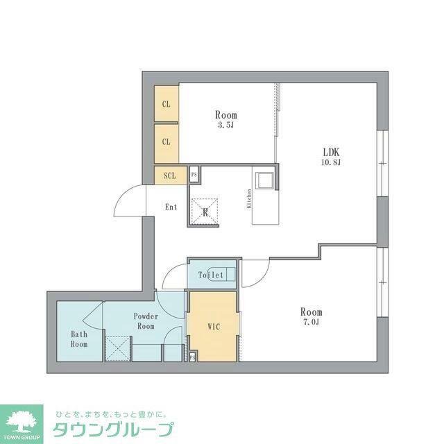 LEGALAND駒沢大学ANNEX(2LDK/2階)の間取り写真