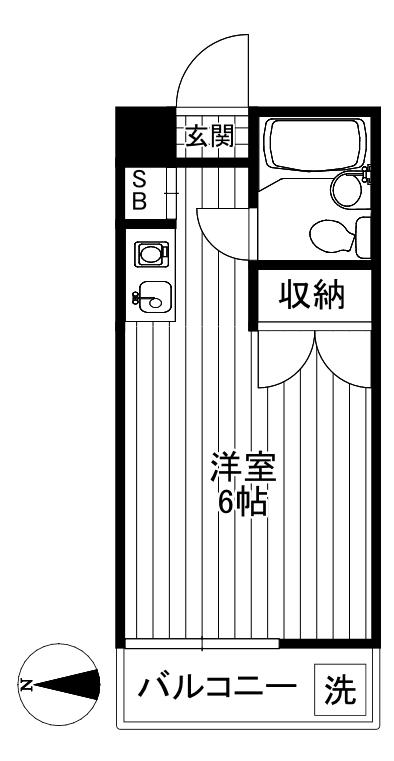 フェスタ下北沢(ワンルーム/1階)の間取り写真