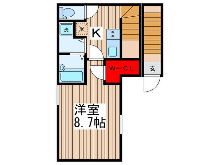 トリアーディ セレーネ亀戸(1K/2階)の間取り写真