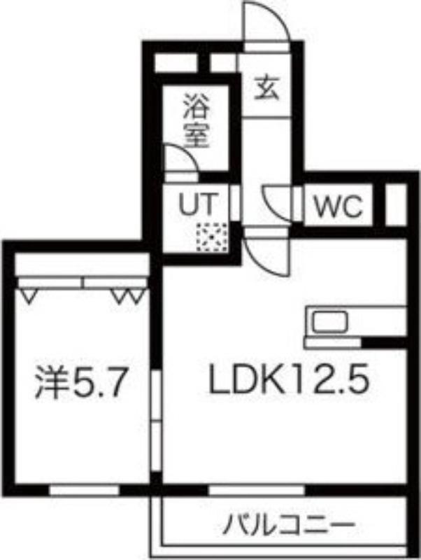 CILIEGIO円山(1LDK/5階)の間取り写真