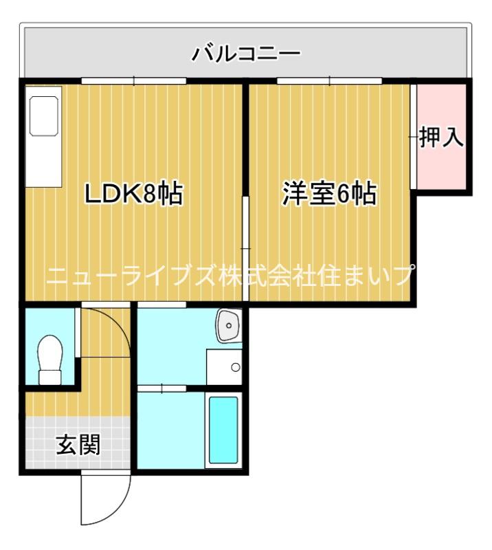 しゃろんどびぶれ(1LDK/4階)の間取り写真