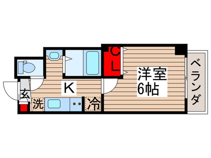 ソラーナ(1K/3階)の間取り写真