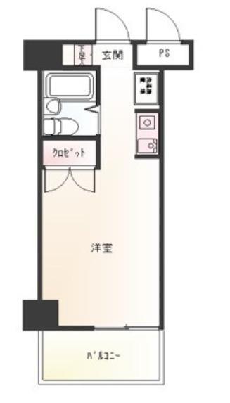 シティコート川崎(ワンルーム/3階)の間取り写真