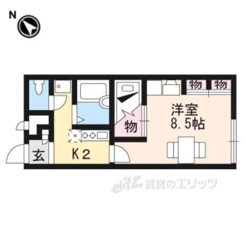 レオパレスメゾンこなん Ⅱ(1K/2階)の間取り写真