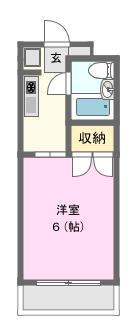 メゾンニシヤマ(1K/3階)の間取り写真