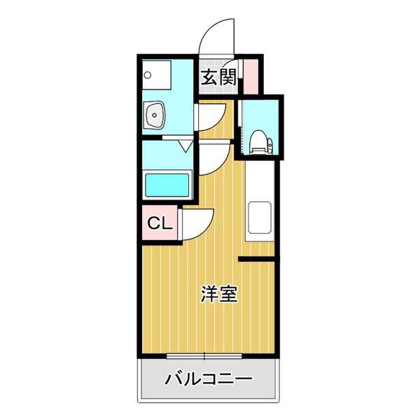 カーサフォルトゥナート羽曳野II(ワンルーム/1階)の間取り写真