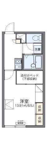 レオパレスアルト山手(1K/2階)の間取り写真