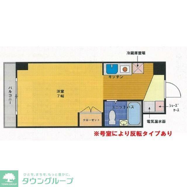 エストレージャ湘南(ワンルーム/1階)の間取り写真