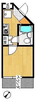 トラストステージ蒔田(1K/2階)の間取り写真
