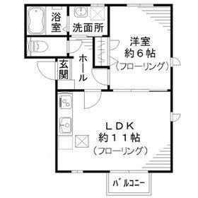 デザインメゾン鷺ノ宮(1LDK/1階)の間取り写真