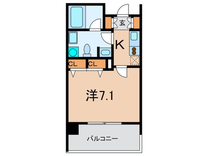 SANKO CENTRE URBAN(1K/5階)の間取り写真