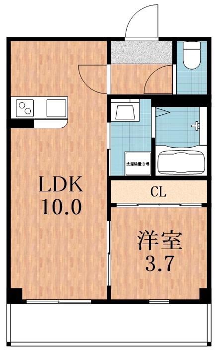 THE COLOR RESIDENCE(1LDK/1階)の間取り写真