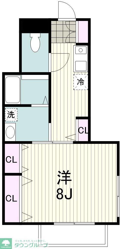 ティエラ(1K/2階)の間取り写真