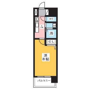 ARTIZA上前津(1K/9階)の間取り写真