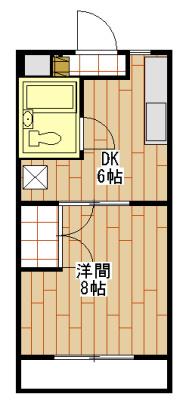 テクトピアホームズ高丘(1DK/3階)の間取り写真