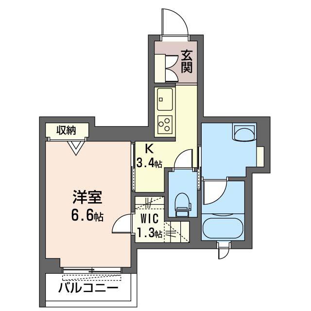 メゾン ド ソレイユ(1K/1階)の間取り写真